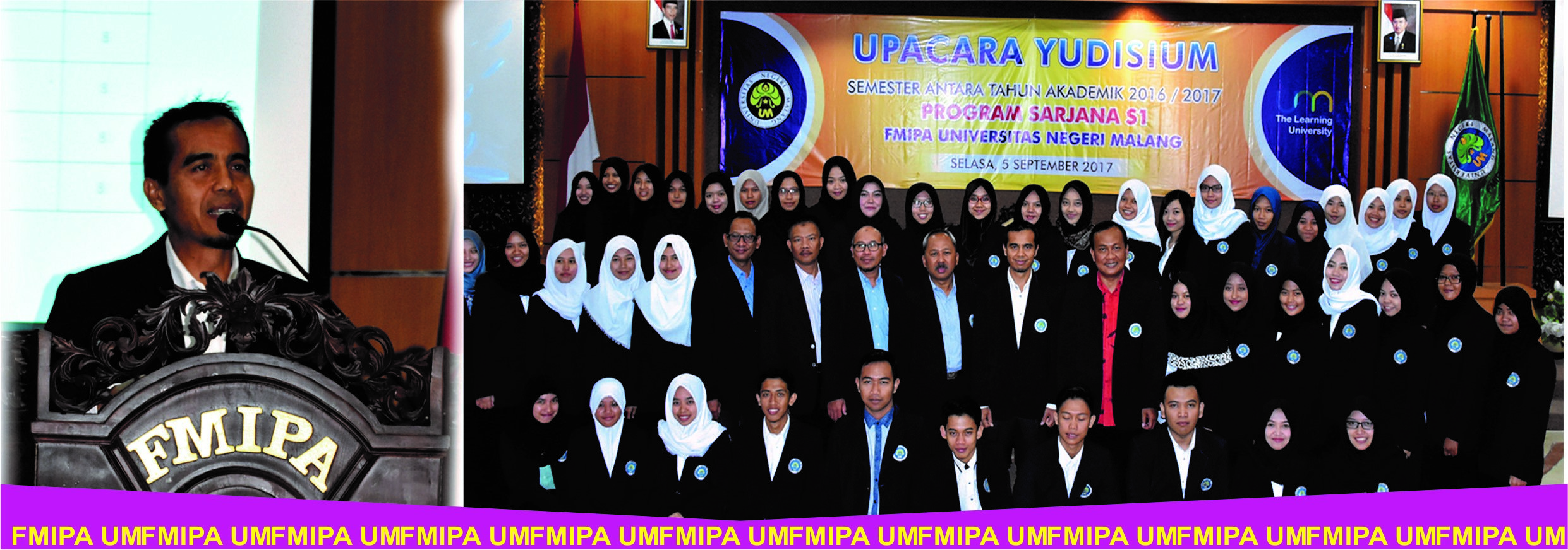 Upacara Yudisium Semester Antara 2016/2017 FMIPA Universitas Negeri Malang