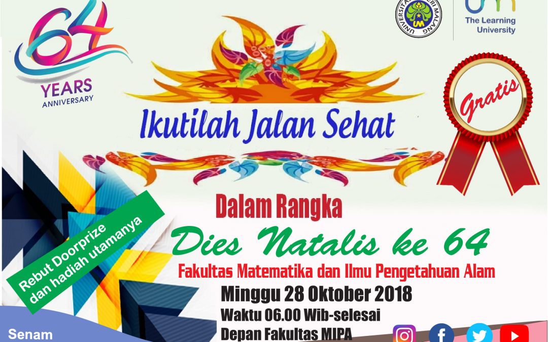 Jalan Sehat Dies Natalis ke 64 FMIPA UM