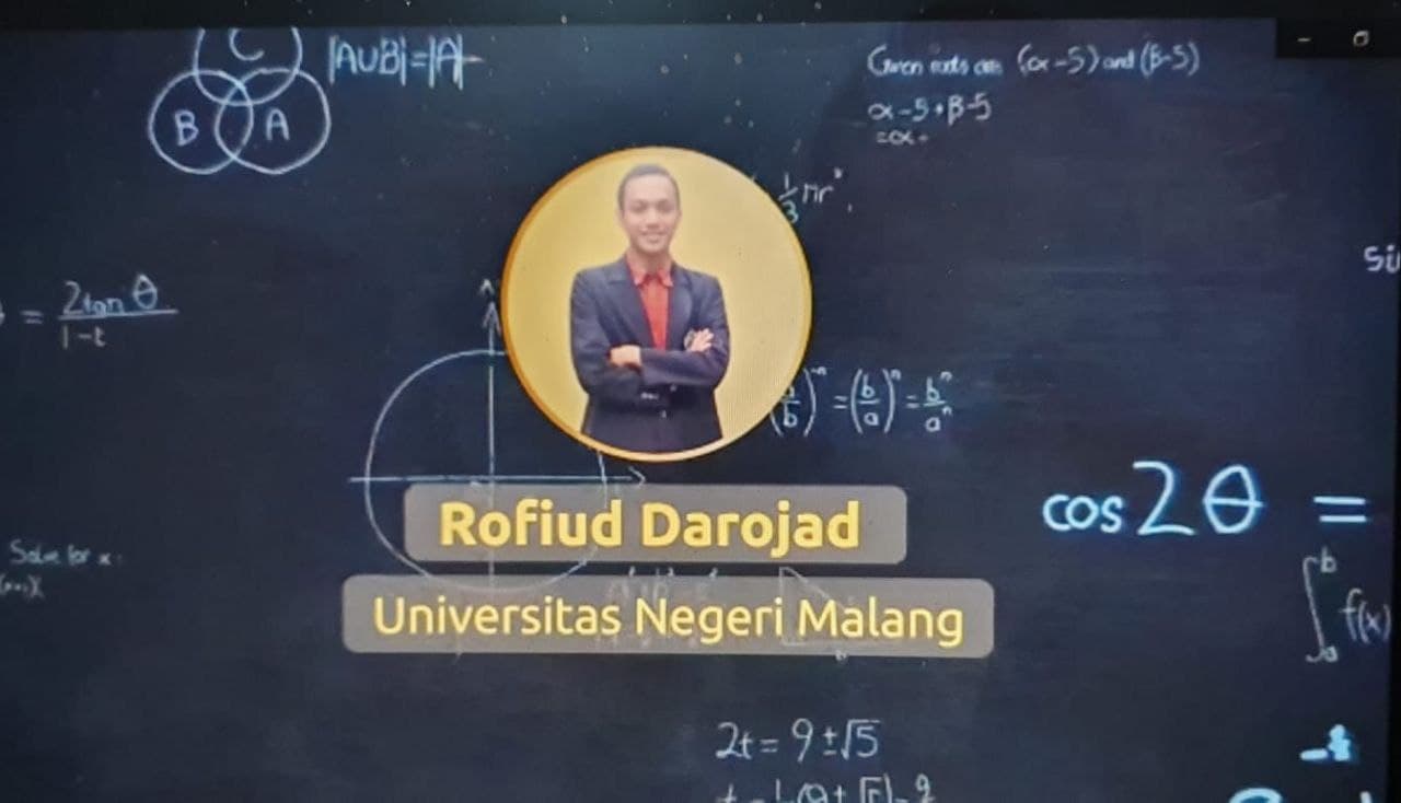 Selamat kepada Rofiud Darojat, Mahasiswa Jurusan Matematika FMIPA UM Telah Meraih Medali Perunggu IMC 2021