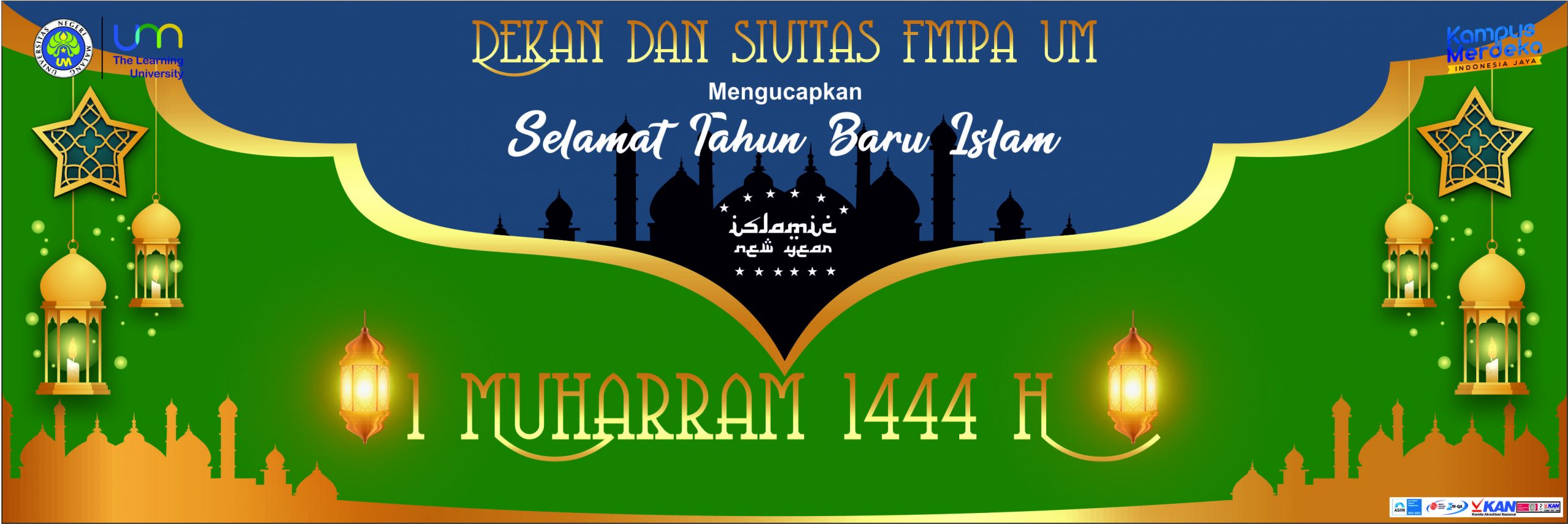 Dekan dan Sivitas FMIPA UM Mengucapkan Selamat memperingati Tahun Baru Islam 1 Muharram 1444 H