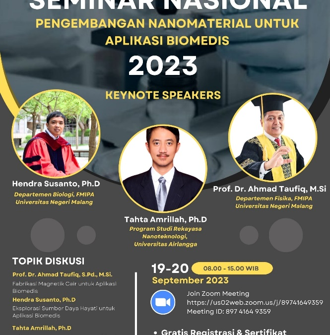 Seminar Nasional Pengembangan Nanomaterial untuk aplikasi Biomedis