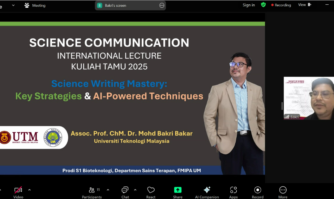 Strategi Utama Penulisan Sains Melalui Kuliah Tamu Online Untuk Mendukung SDGs Poin 4, 9, dan 17