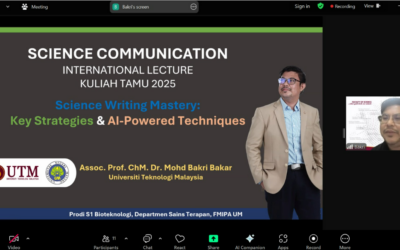 Strategi Utama Penulisan Sains Melalui Kuliah Tamu Online Untuk Mendukung SDGs Poin 4, 9, dan 17