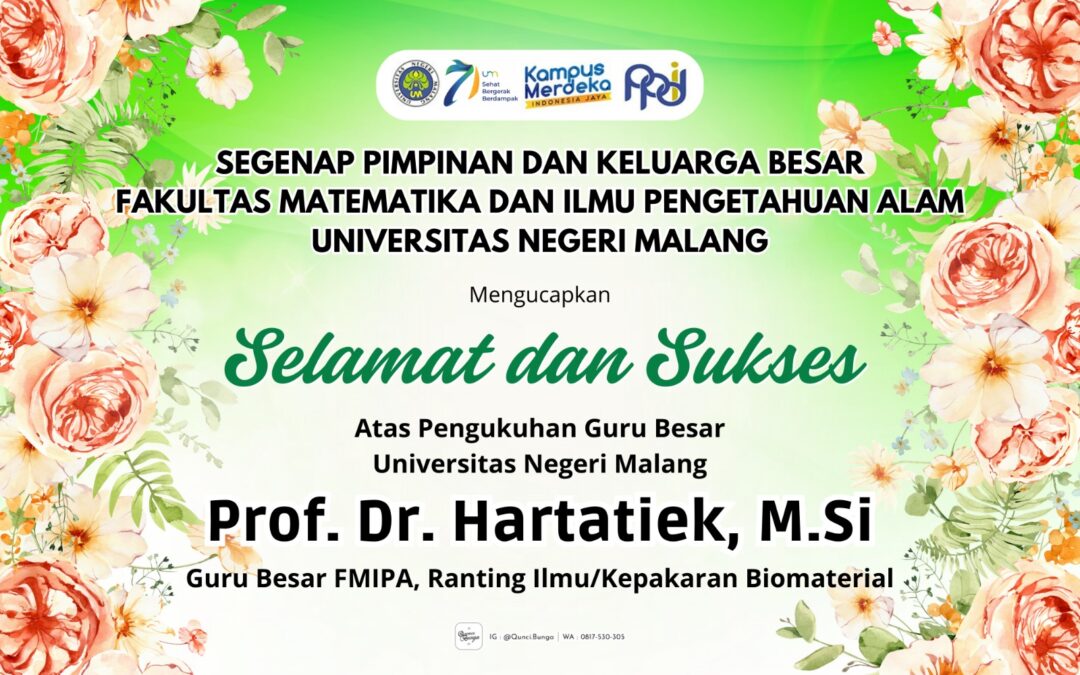 Selamat Atas Pengukuhan Guru Besar Universitas Negeri Malang